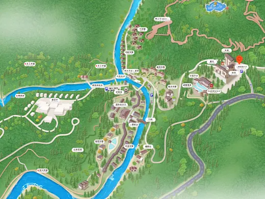 峰峰矿结合景区手绘地图智慧导览和720全景技术，可以让景区更加“动”起来，为游客提供更加身临其境的导览体验。